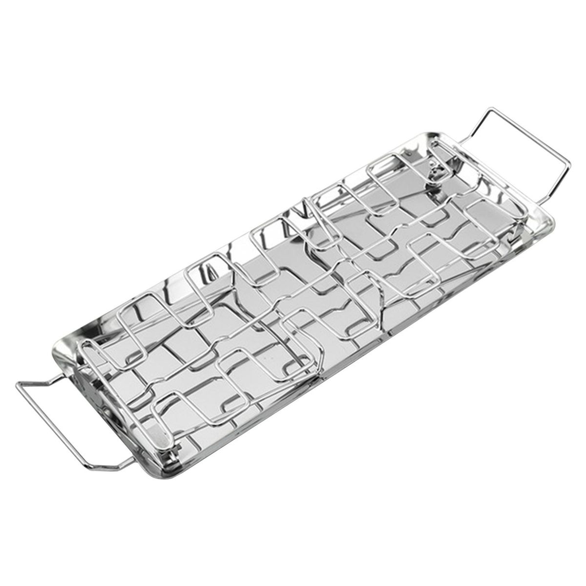 BBQ Grill With Pan Portable Folding Stainless Steel Camping Picnic Oven Smoking