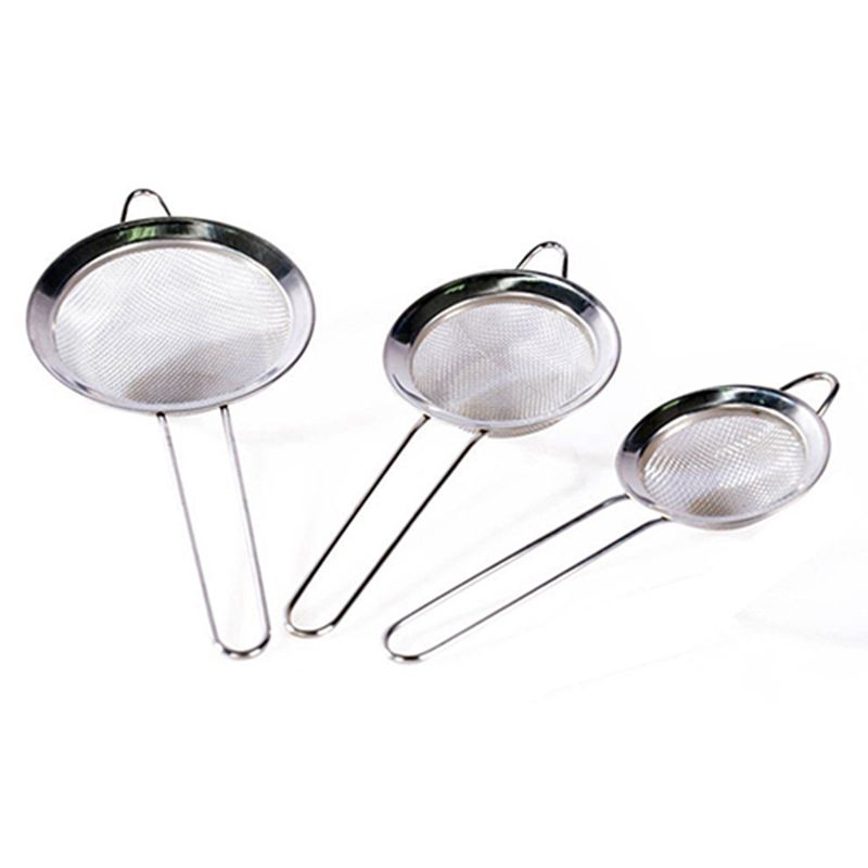 Stainless Steel Fine Mesh Wire Flour Colander Sifter Sieve