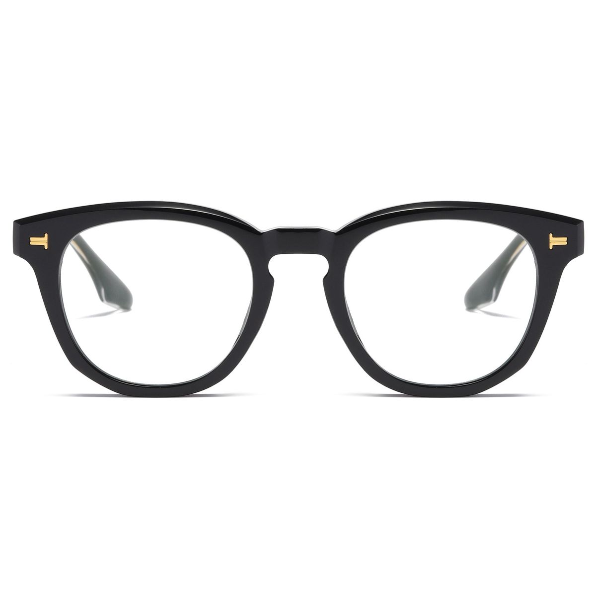 Retro Computer Glasses Round Thick-rimmed Eyewear Frames