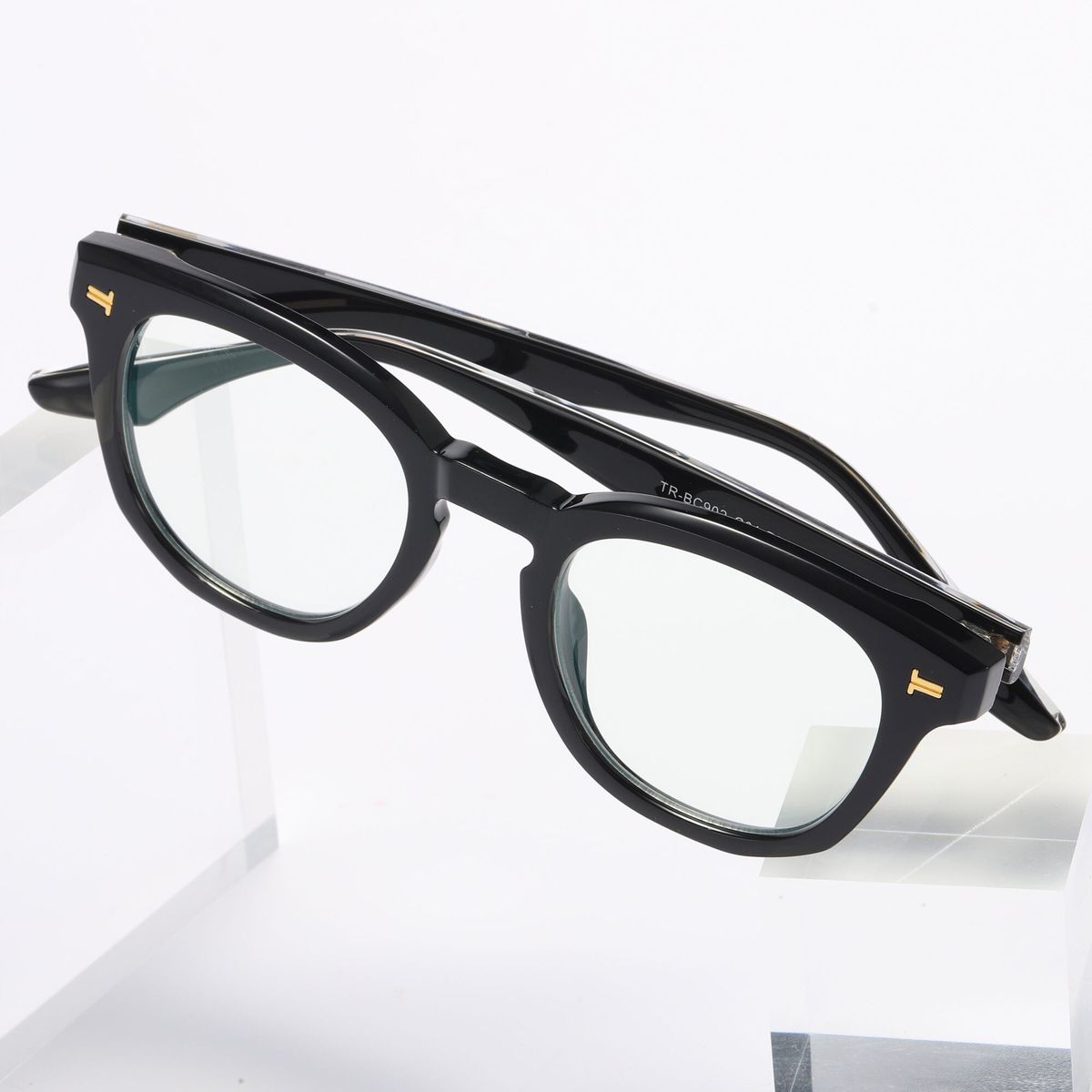 Retro Computer Glasses Round Thick-rimmed Eyewear Frames