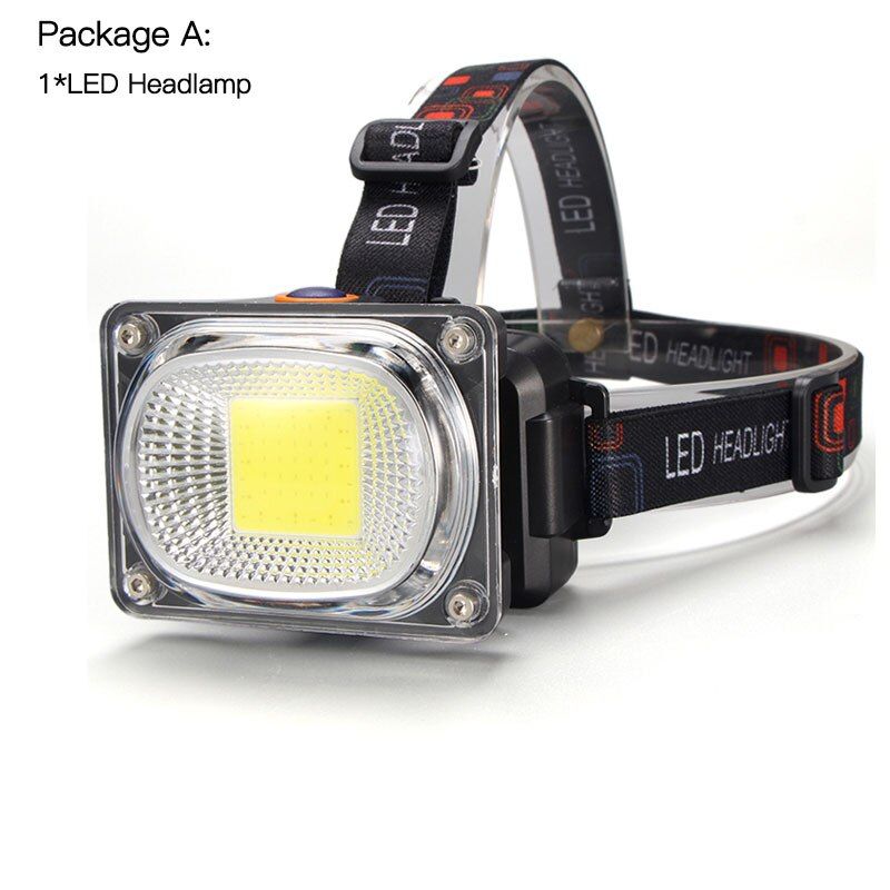 10000LM Super Bright COB LED Headlight DC Rechargeable