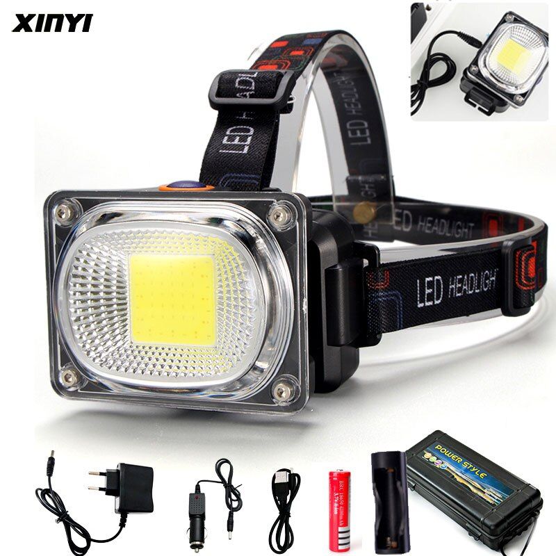 10000LM Super Bright COB LED Headlight DC Rechargeable