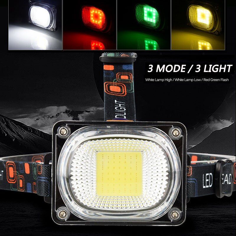 10000LM Super Bright COB LED Headlight DC Rechargeable