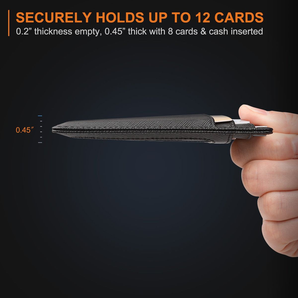 Minimalist Front Pocket  Blocking Men's Women's Leather Wallet