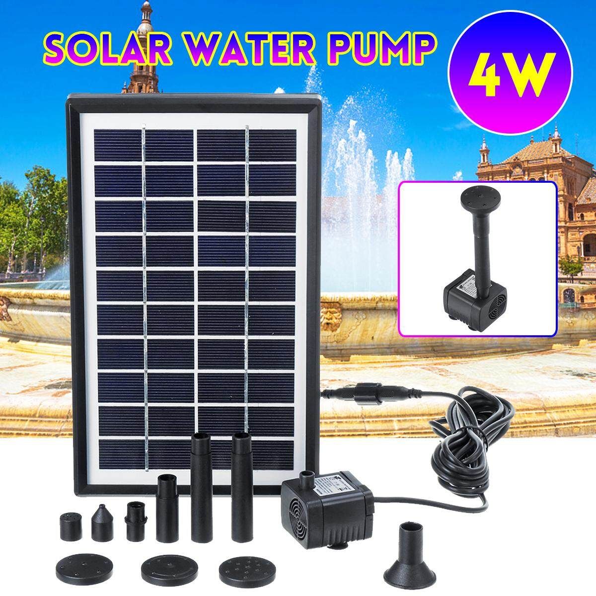4W 380L/H Solar Panel Water Pump Garden Pond Floating Fountain Pool Aquarium