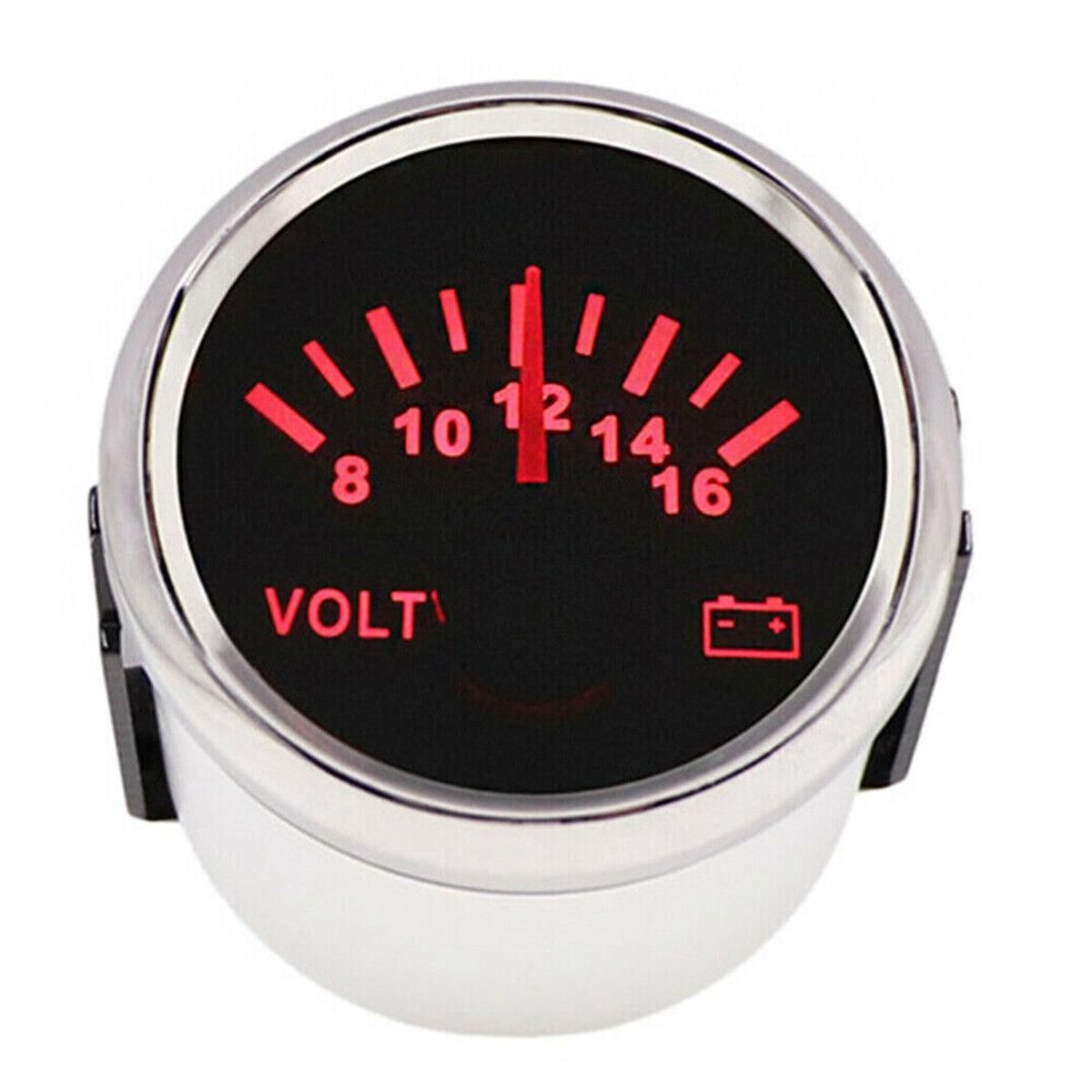 52mm Universal Digital Voltmeter Gauge Volt Meter 8-16V for Boat Yacht Auto Motor Home Truck
