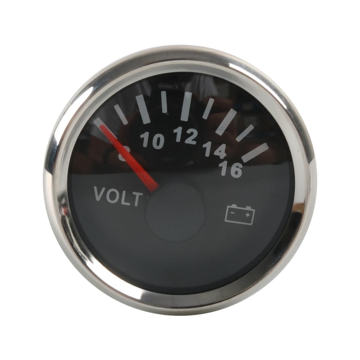 52mm Universal Digital Voltmeter Gauge Volt Meter 8-16V for Boat Yacht Auto Motor Home Truck