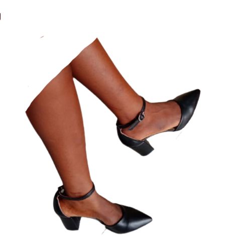Ladies Pointed Toe Pumps Shoe- Black