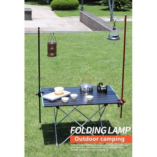 Detachable Folding Lamp Pole Outdoor Lantern Stand Tripod Camping Bracket Holder Portable Garden Light Hanging Rack Hiking