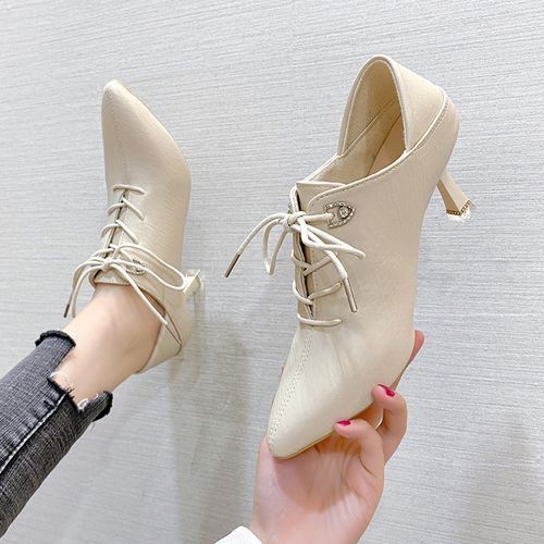 Ladies Classic Fashion Pointed High Heels-White