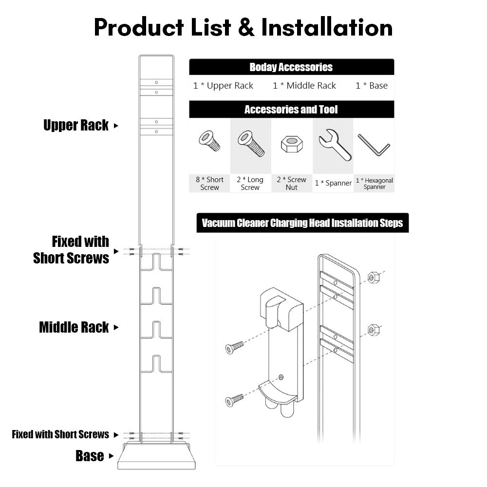 Vacuum Stand Compatible With Dyson Storage Stand Holder For