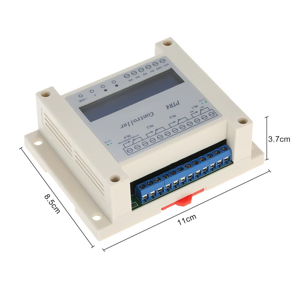 DC6-40V 4-Channel Programmable Digital Time Relay Timer Controller Delay Switch Module Independent Timing Cycle LCD Display
