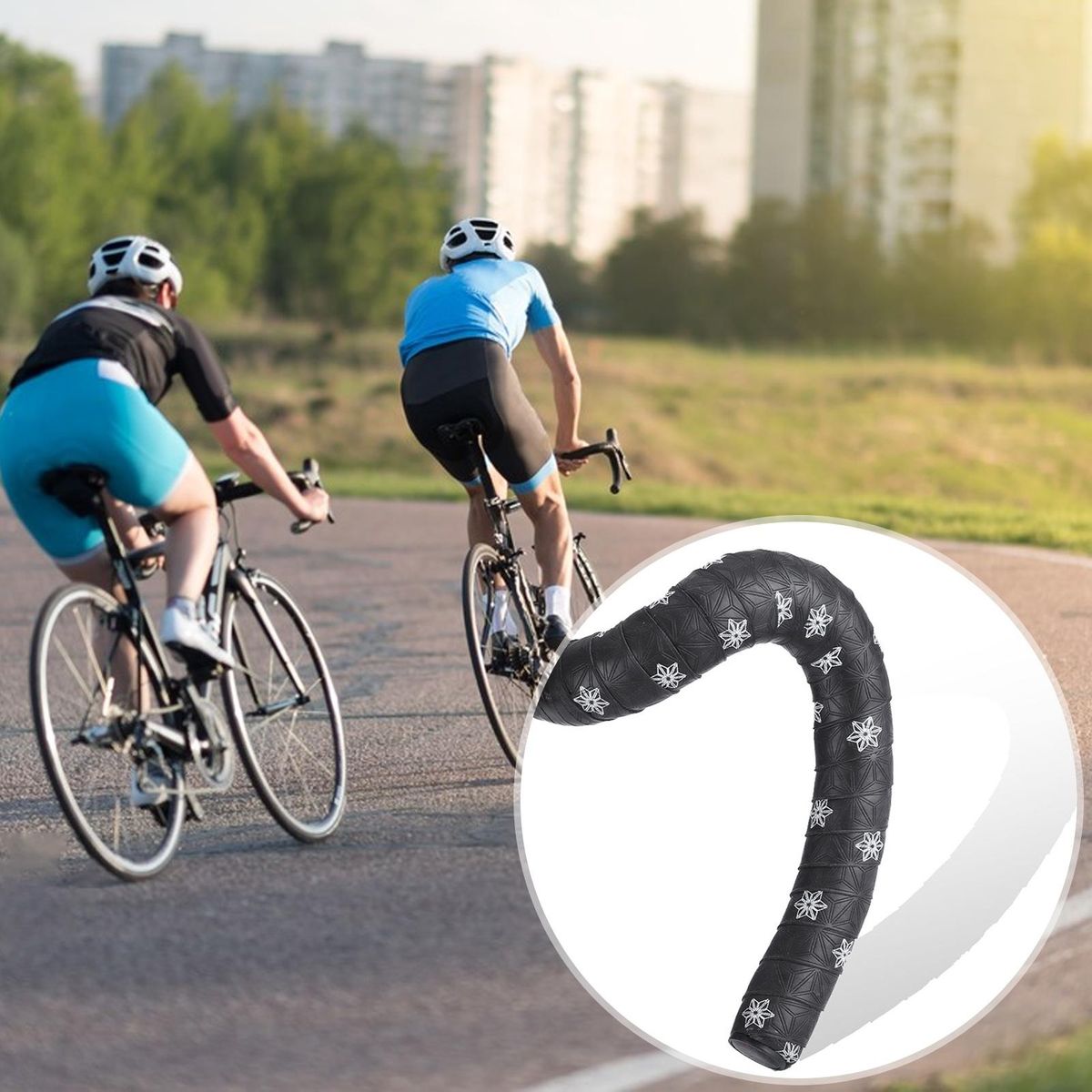 Bicycle Bar Tape Road Grip Durable Anti-slip Bike Handlebar for Smooth White