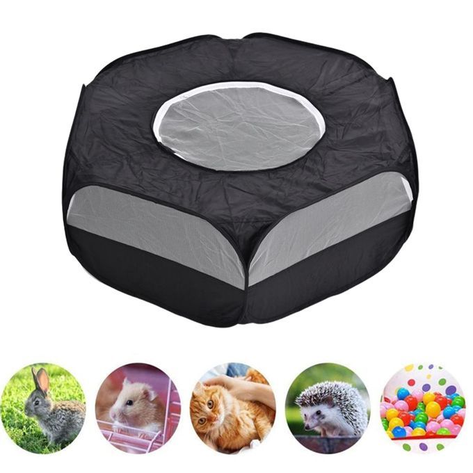 Portable Animal Playpen Outdoor Exercise For Small Cat With Cover