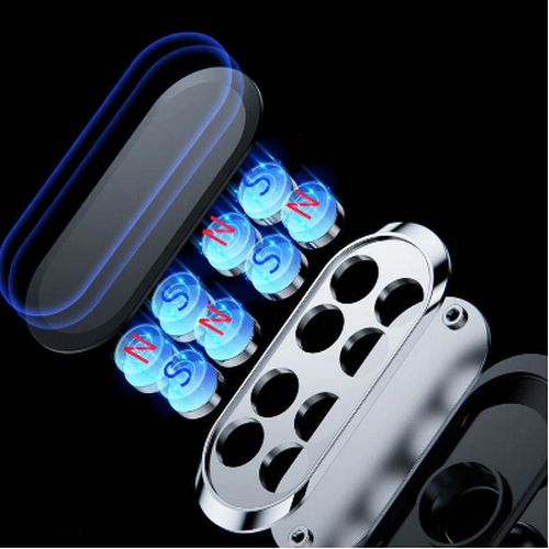 Magnetic Car Phone Holder Mini Strip Shape Stand-Black