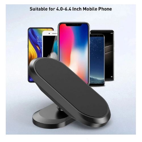 Magnetic Car Phone Holder Mini Strip Shape Stand-Black