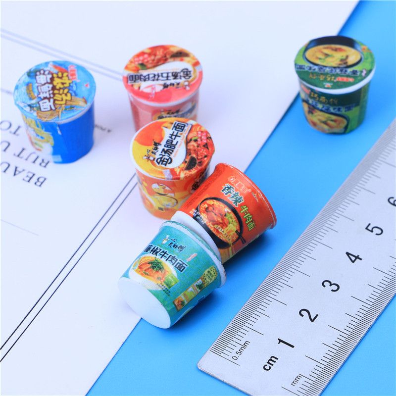 Cute Instant 26pcs Dollhouse Noodle Mini Food Bucket