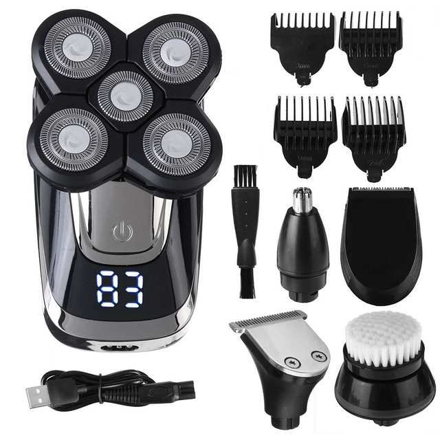 5 In 1 Usb Rechargeable Men Washable Five Floating Shavers