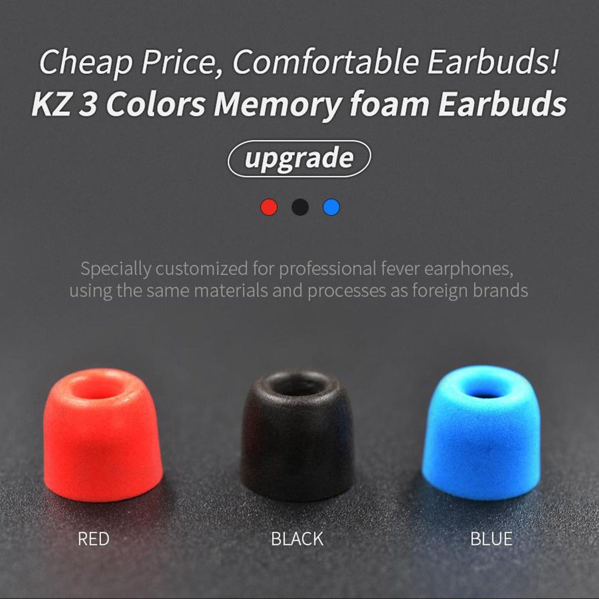Replacement Ear Buds Cushions Tips Noise Cancelling For In-Ear Black