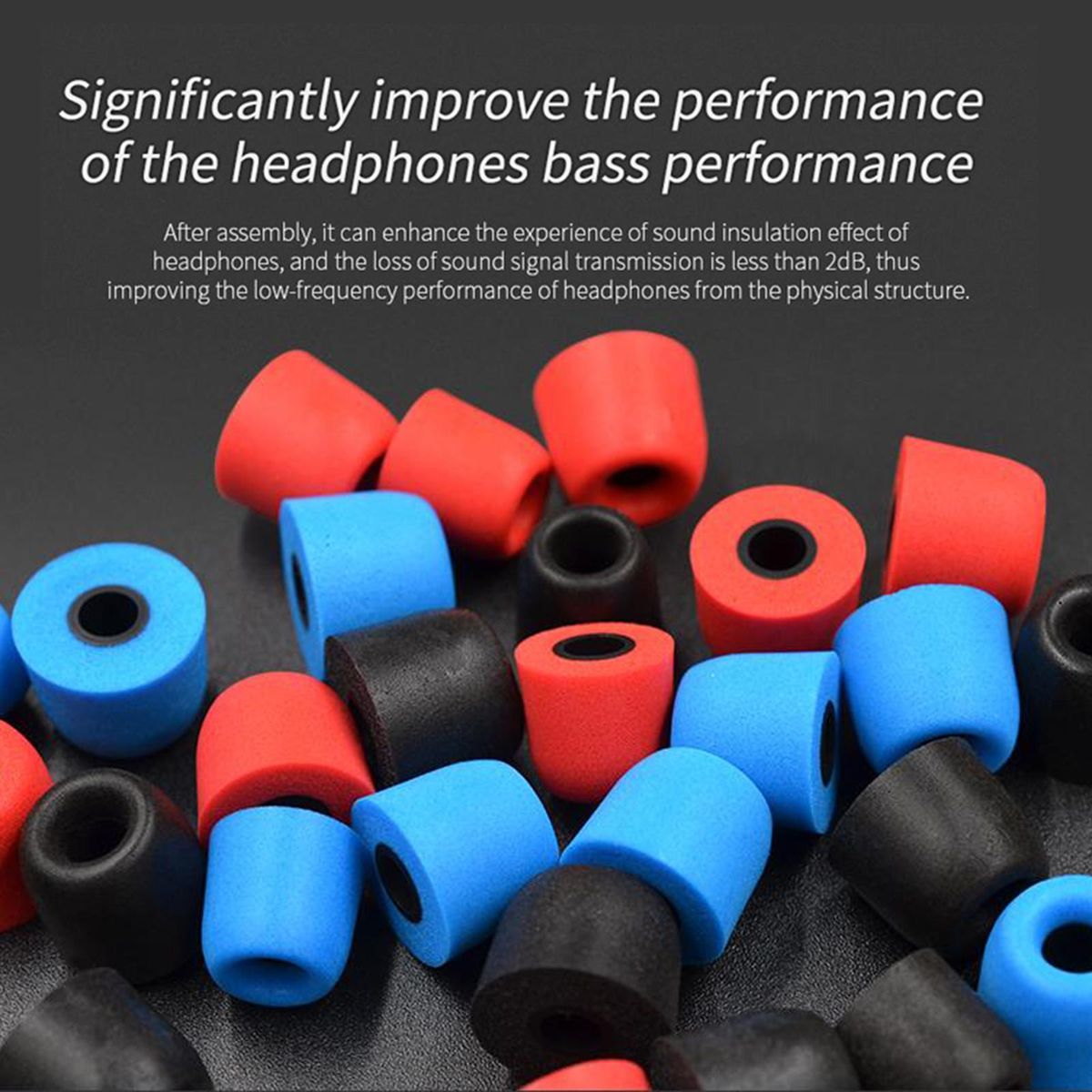Replacement Ear Buds Cushions Tips Noise Cancelling For In-Ear Black
