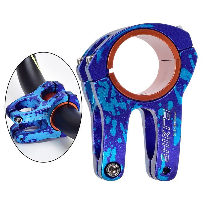 Mountain Bike Stem MTB Road Bike Repair Short Stem Purple Blue 35mm