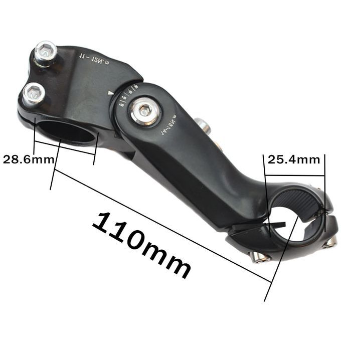 MTB Adjustable Short Handler Bar Riser For 25.4mm Mountain Matte Black