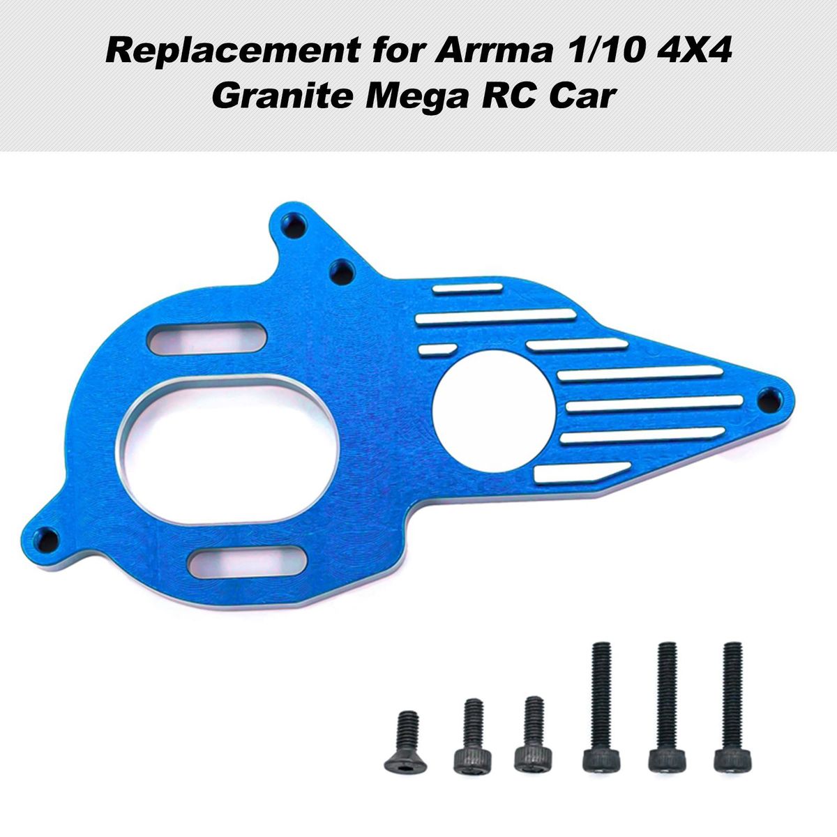 Motor Heat Sink Mount Aluminum Alloy Motor Heat Sink Replacement for Arrma 1/10 4X4 Granite Mega RC Car