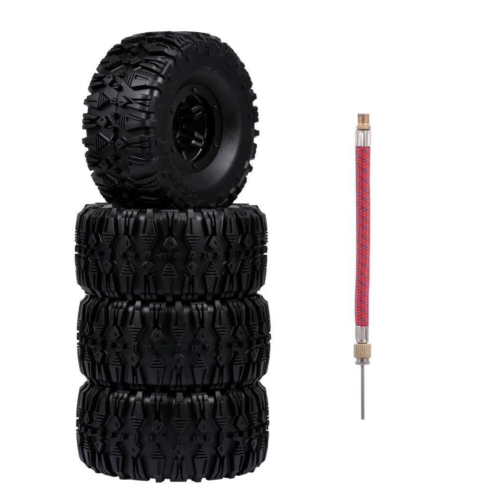 4pcs 135mm 2.2 Inch Rim Rubber Inflatable Tyre Tire Wheel for RC Car Traxxas HSP Redcat RC4WD Tamiya Axial SCX10 D90 HPI RC Rock Crawler