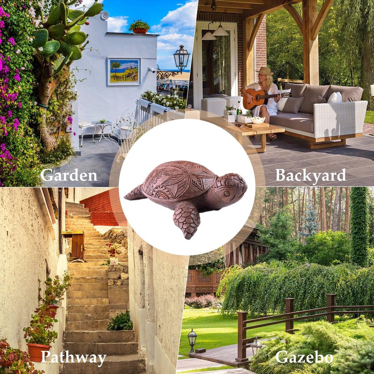 Mini Turtle Statue Resin Animal Sculpture Decoration Turtle Ornament Arts Micro Landscape for Outdoor Garden Backyard Crafts Decoration