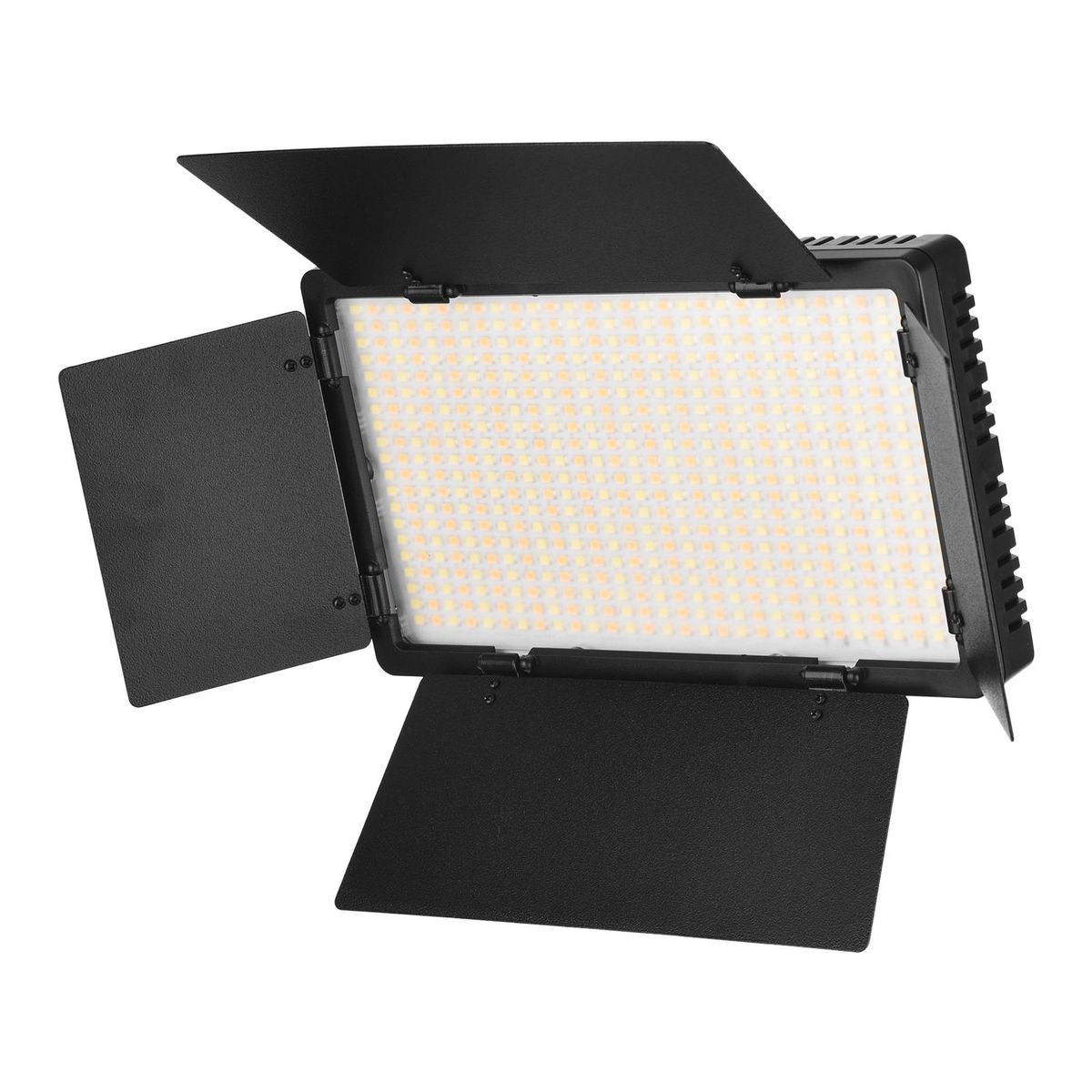 Andoer LED-600 LED Video Light Professional Photography Light Panel 600PCS Bright Light Beads Adjustable Bi-Color Temperature 3200-5600K Dimmable Brightness with Barndoor 1/4 Inch Screw Hole  Cold Shoe Ball Head for Outdoor P