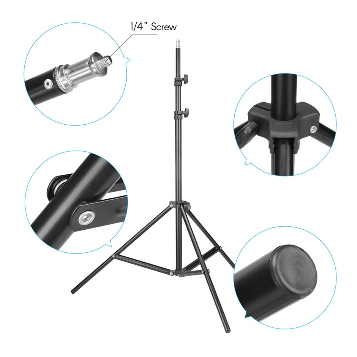 Adjustable Metal Tripod Light Stand Bracket Max. Height