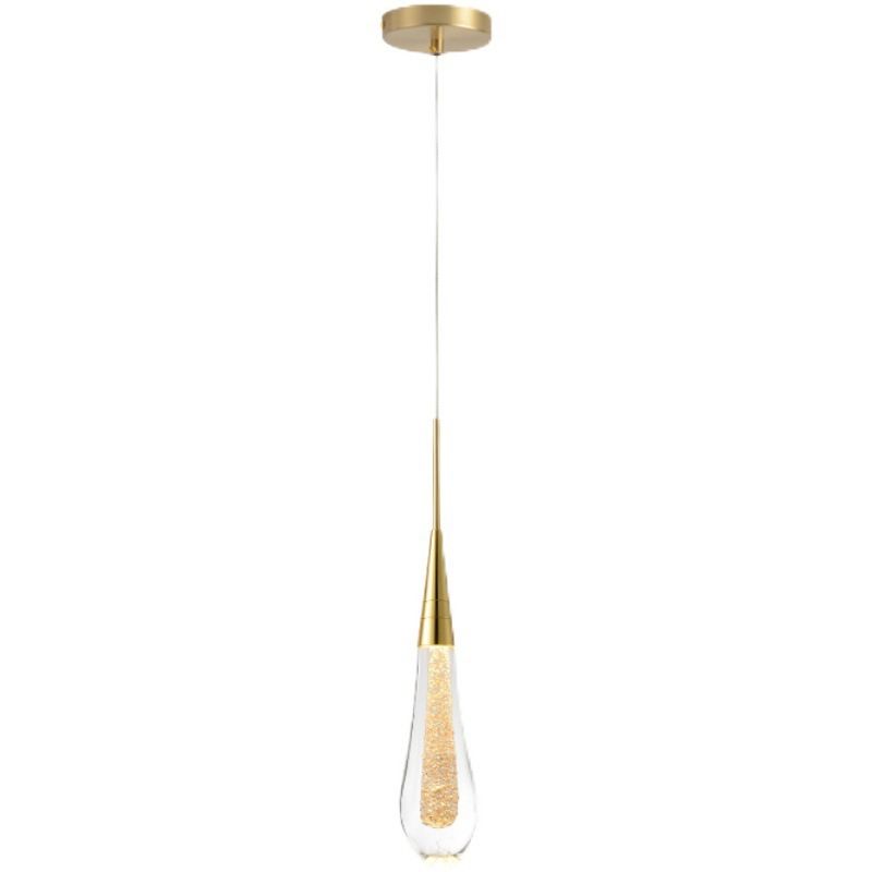 Gold Powder Water Drop Bedroom Bedside Chandelier Light
