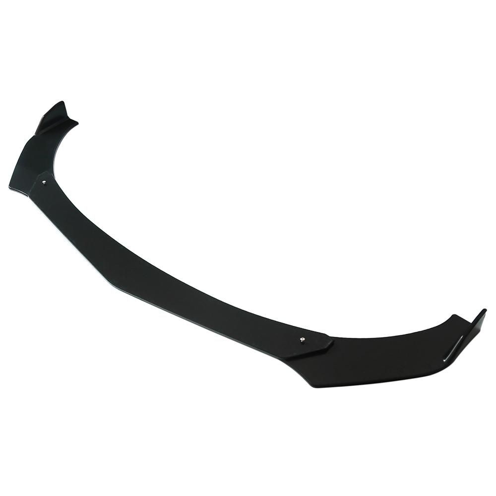 Black  Universal 3Pieces Car Front Lip Chin Bumper Body Kits For Honda For Civic