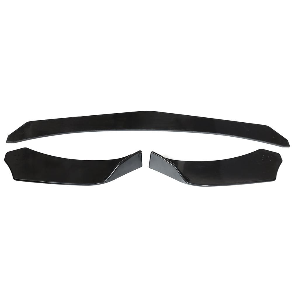 Black  Universal 3Pieces Car Front Lip Chin Bumper Body Kits For Honda For Civic