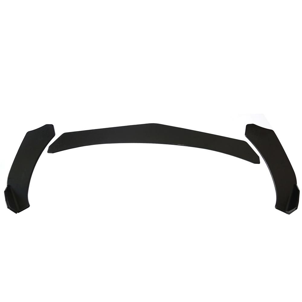 Black  Universal 3Pieces Car Front Lip Chin Bumper Body Kits For Honda For Civic