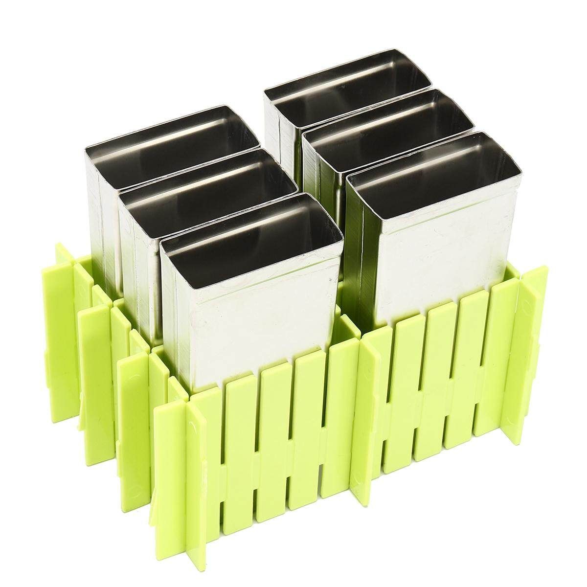 6 Mould Stainless Steel Mold Ice Lolly Popsicle Ice Holder Commercial 6 Flat Panel   Plastic Frame