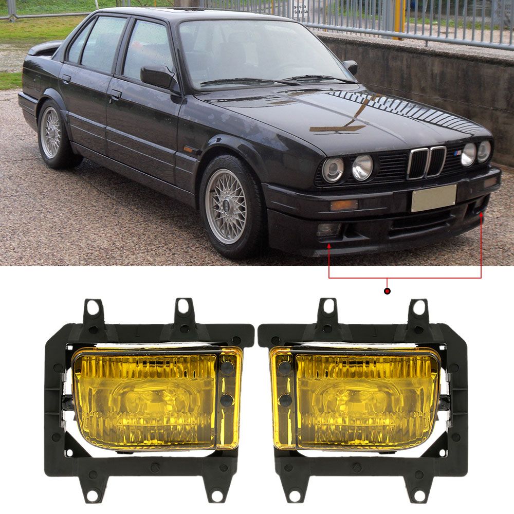 Pair Of Left   Right Front Fog Light Transparent Plastic