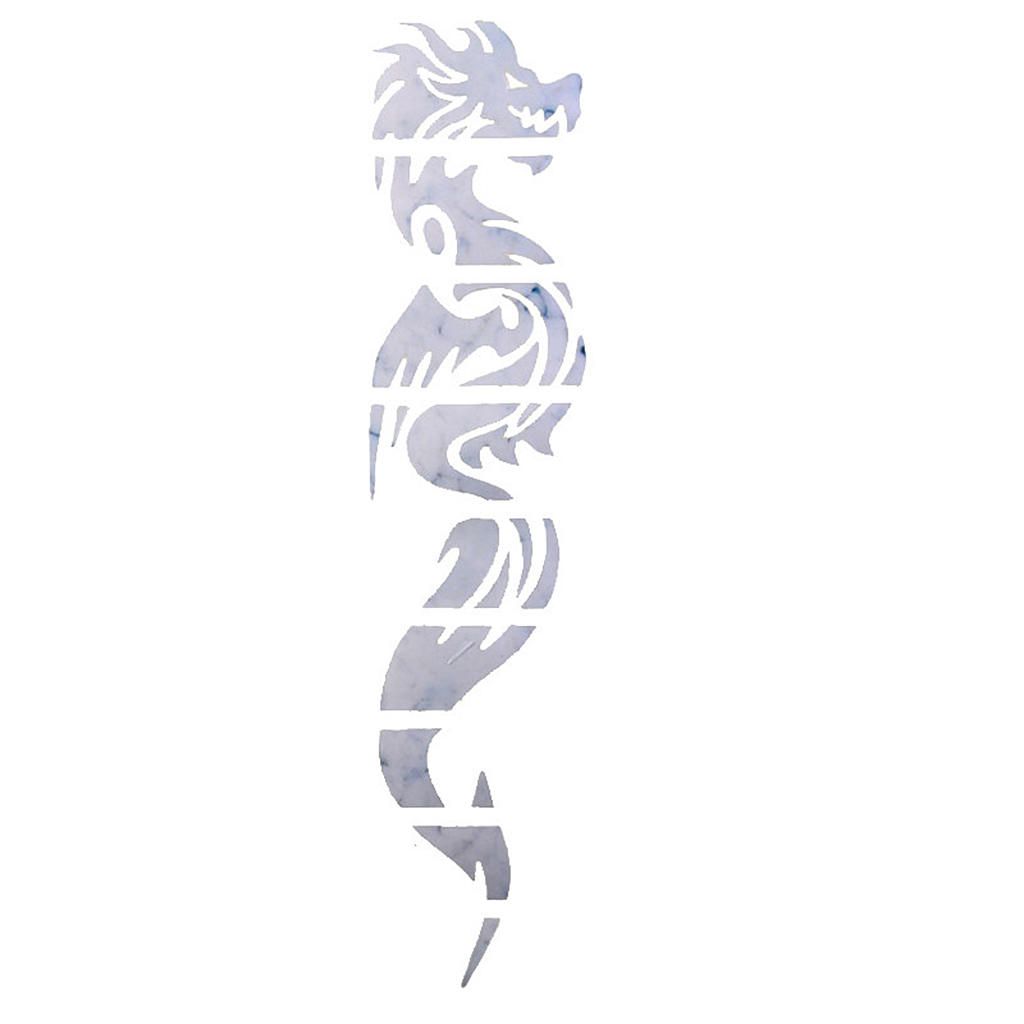 Guitar Bass Chinese Dragon Fretboard Inlay Sticker Fret Silver Decal