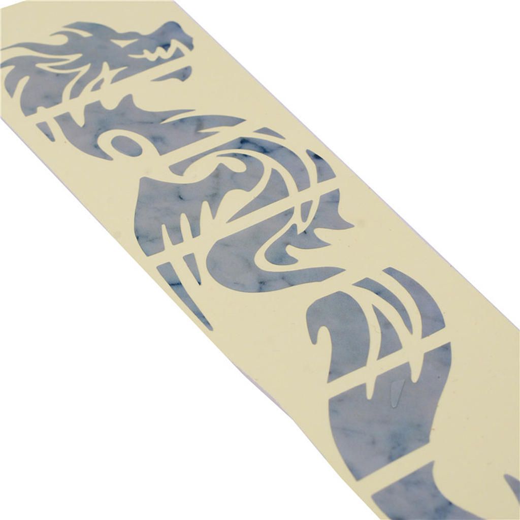 Guitar Bass Chinese Dragon Fretboard Inlay Sticker Fret Silver Decal