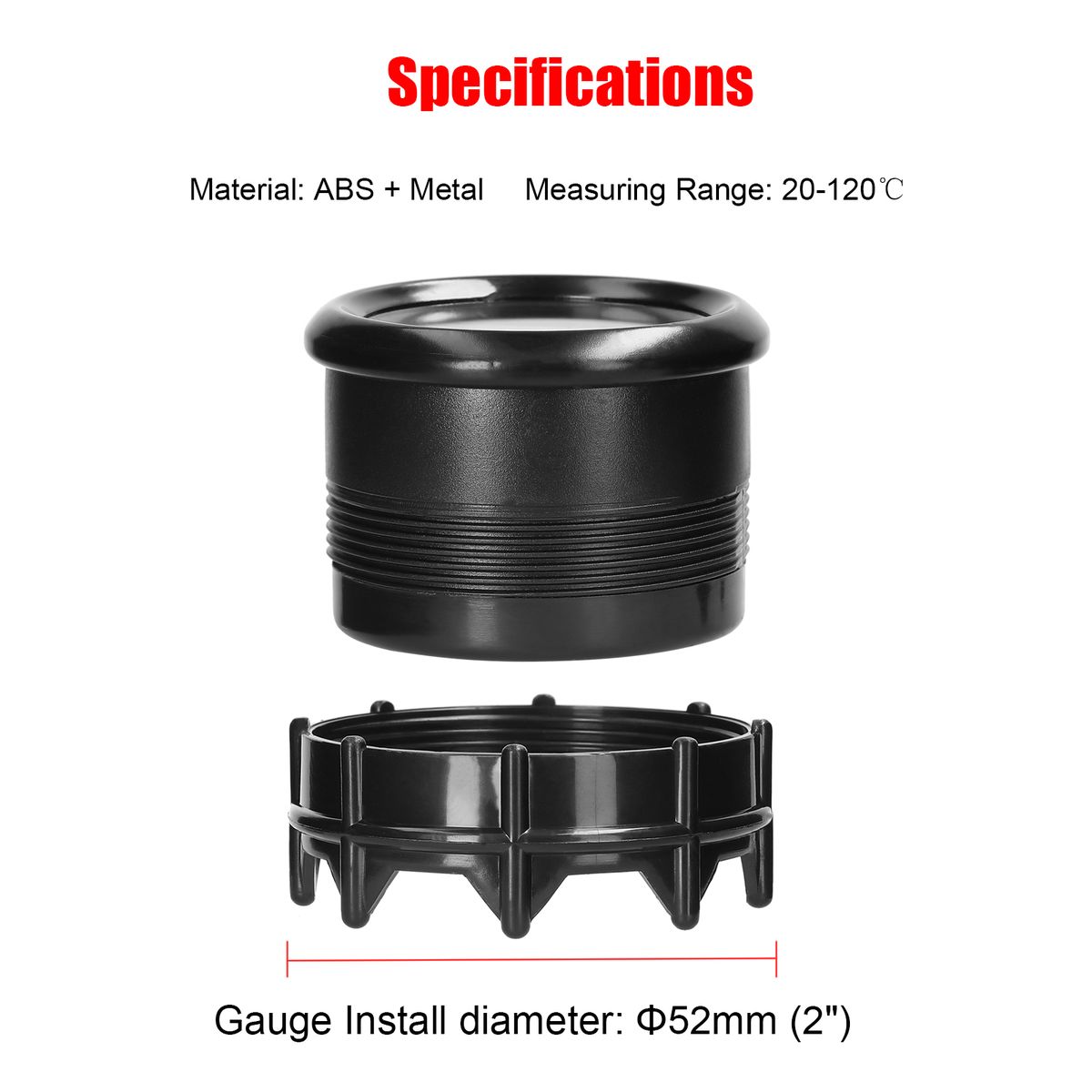 52mm Water Temperature Gauge Car Digital Meter LED Display