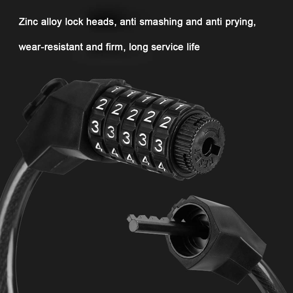 Bicycle Five Digit Code Transparent Lock Riding Equipment