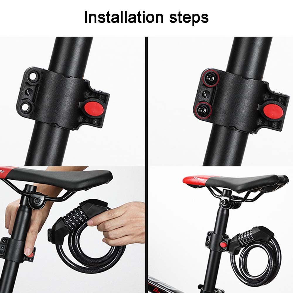 Bicycle Five Digit Code Transparent Lock Riding Equipment