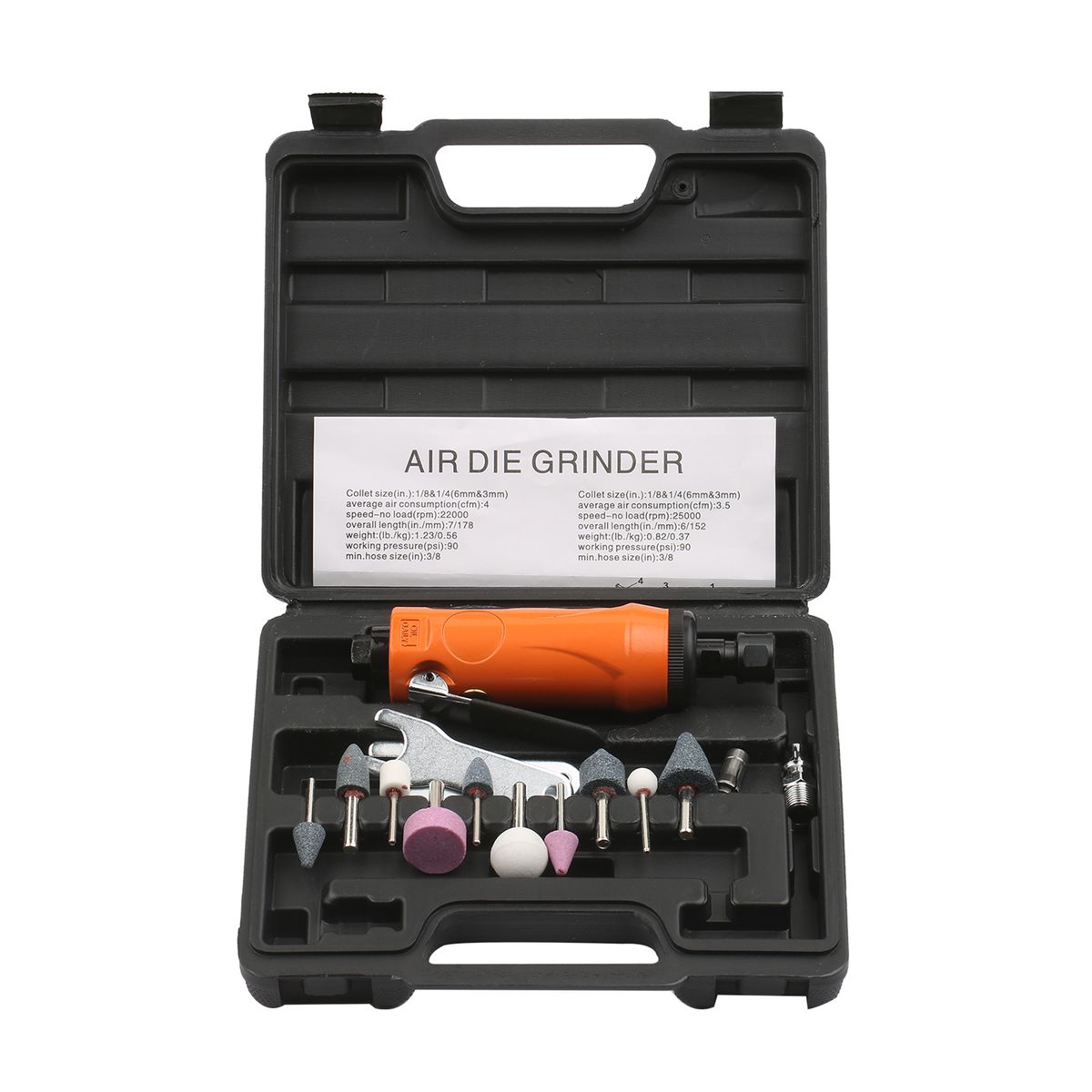 Mini Air Straight Die Grinder Set 20000RPM Pneumatic Air