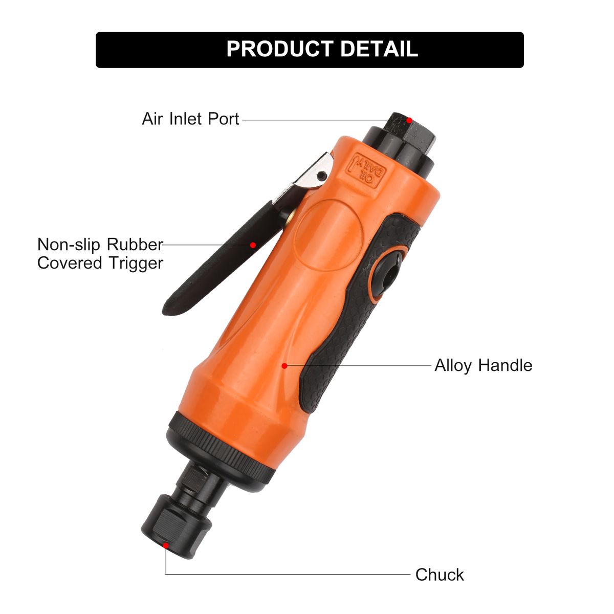 Mini Air Straight Die Grinder Set 20000RPM Pneumatic Air