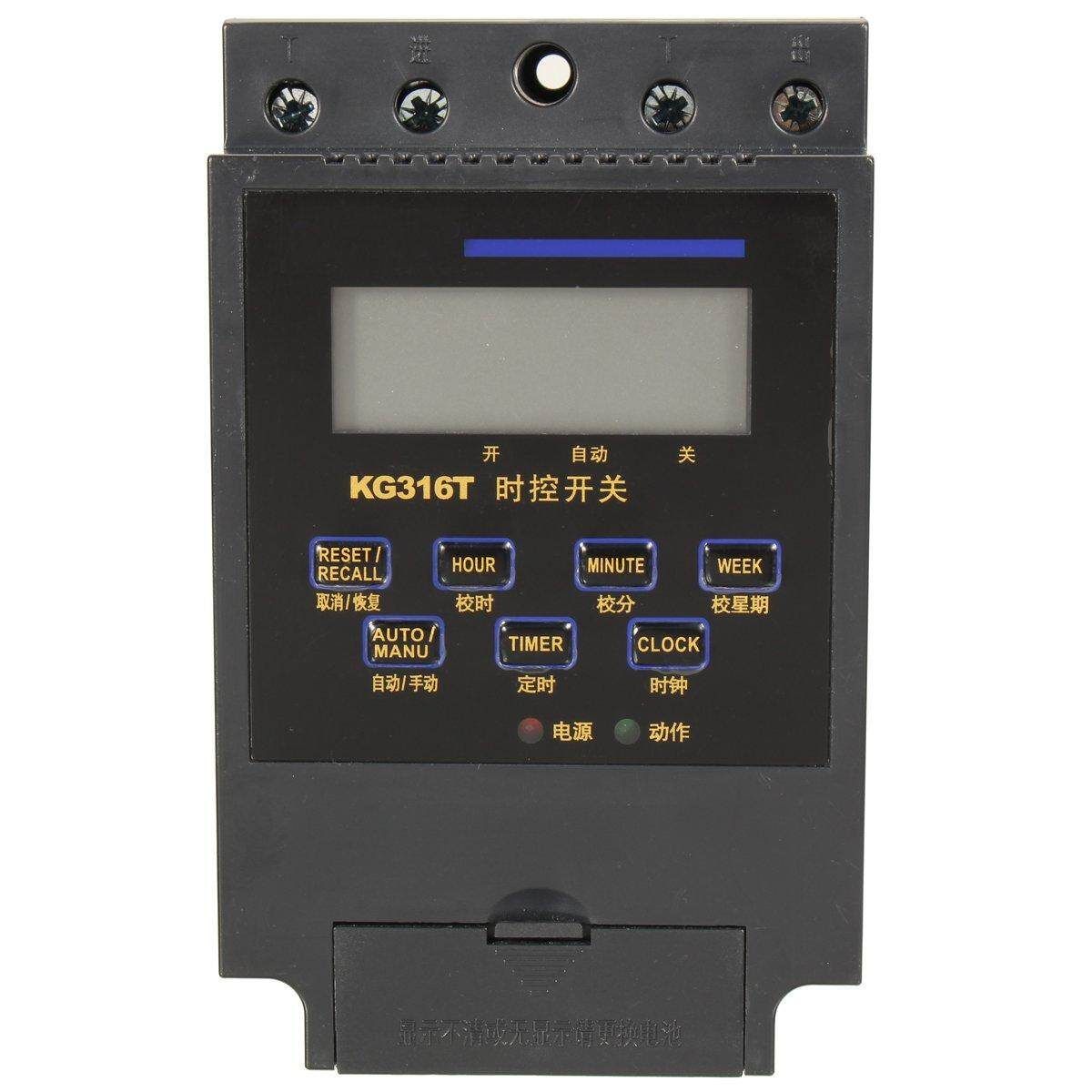 220V 600W Digital LCD Microcomputer Switch Programmable Controller KG316T # 16 Group 16 On 16 Off