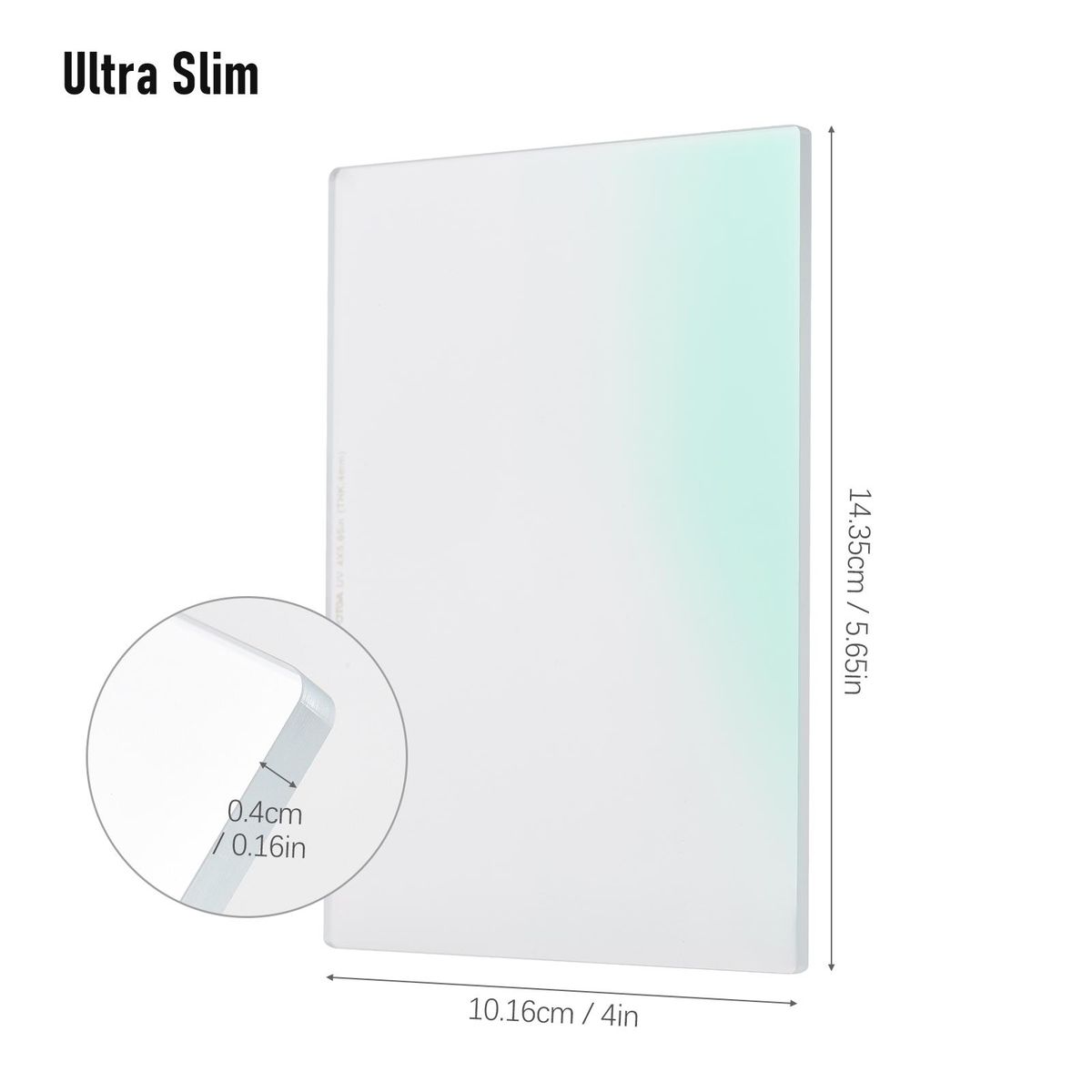 FOTGA 4mm Square UV Filter 4 x 5.65in Protective Filter Slim HD Optical Glass Ultra Slim Multi Layer Coating
