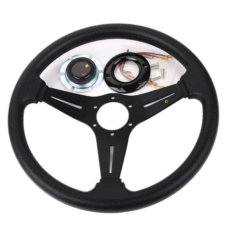 Mo Universal 14inch Leather Steering Wheel Drift Sport