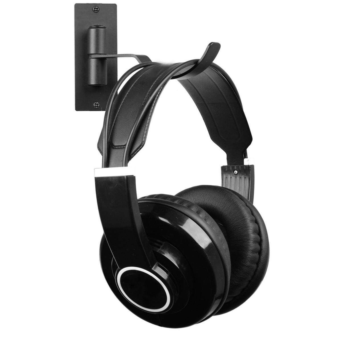 ALCTRON Spin Wall Mount Headphone Steel Holder Hanger Headsets Earphones Hook