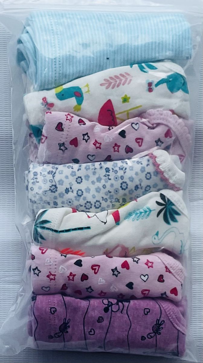 3-4 Yrs 7 Pack Colored Girls Briefs- A4