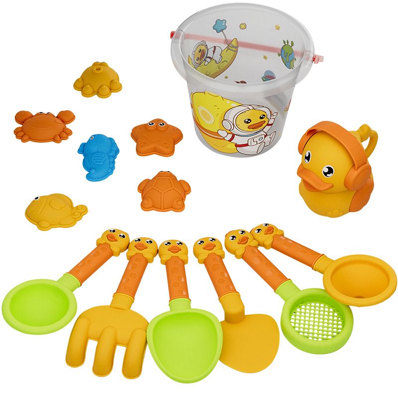 14Pcs  Kids Beach Toy Set Parent-Child Interactive Beach Bucket Toys Kit